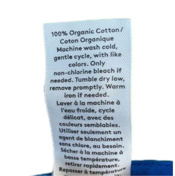 𝅺Dolman Sleeve Organic Cotton Romper, blue, size 18 months - Picture 6 of 7